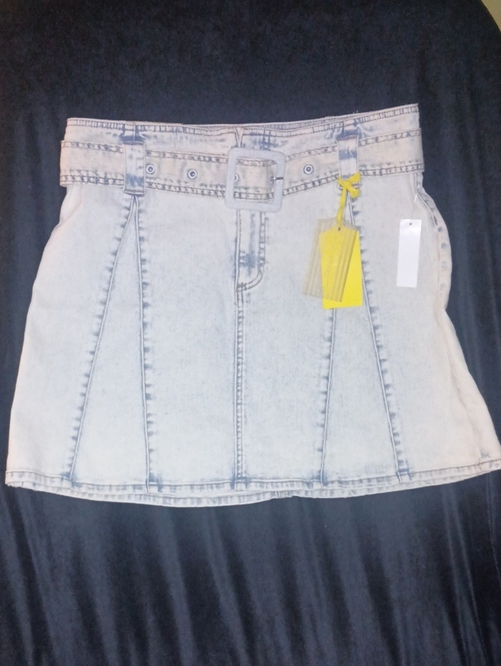 Circus NY by Sam Edelman STONE WASH DENIM A-LINED SKIRT/Reflections Womens Sz 32